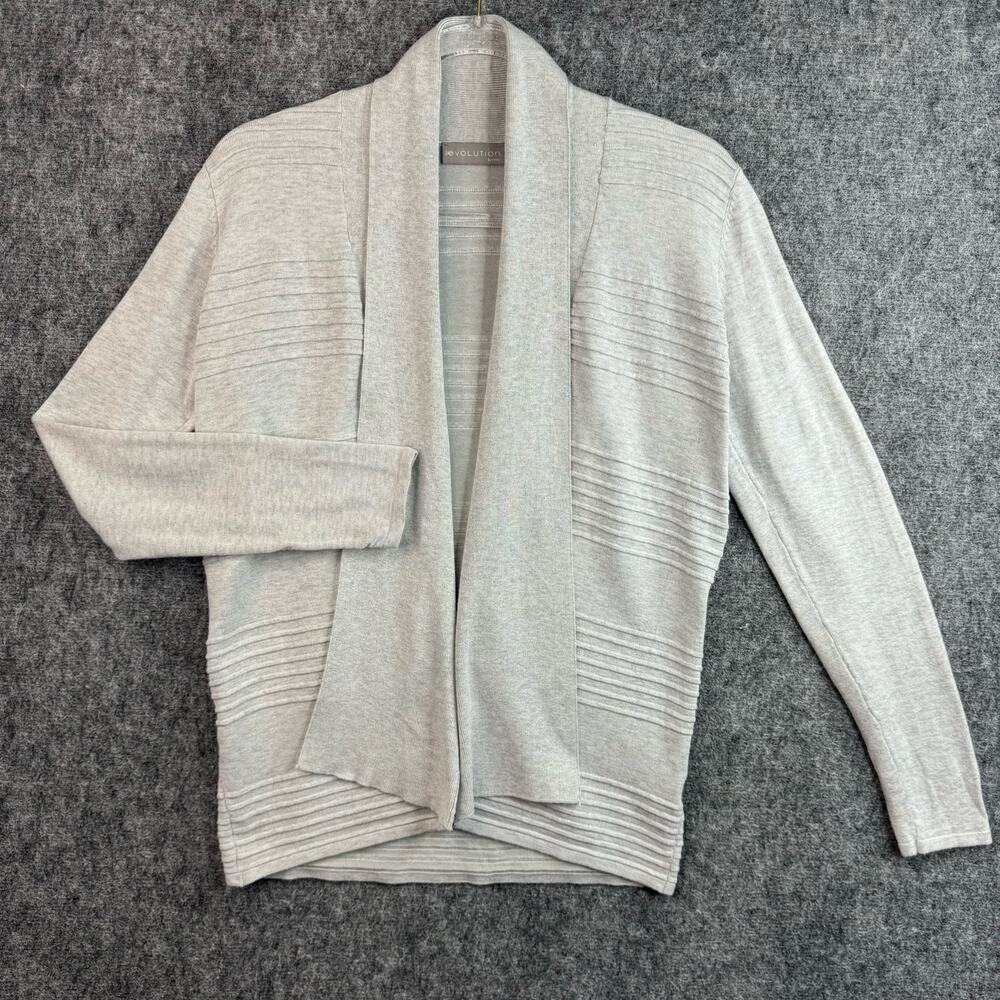 Evolution by Cyrus Womens Cardigan Sweater Gray Small